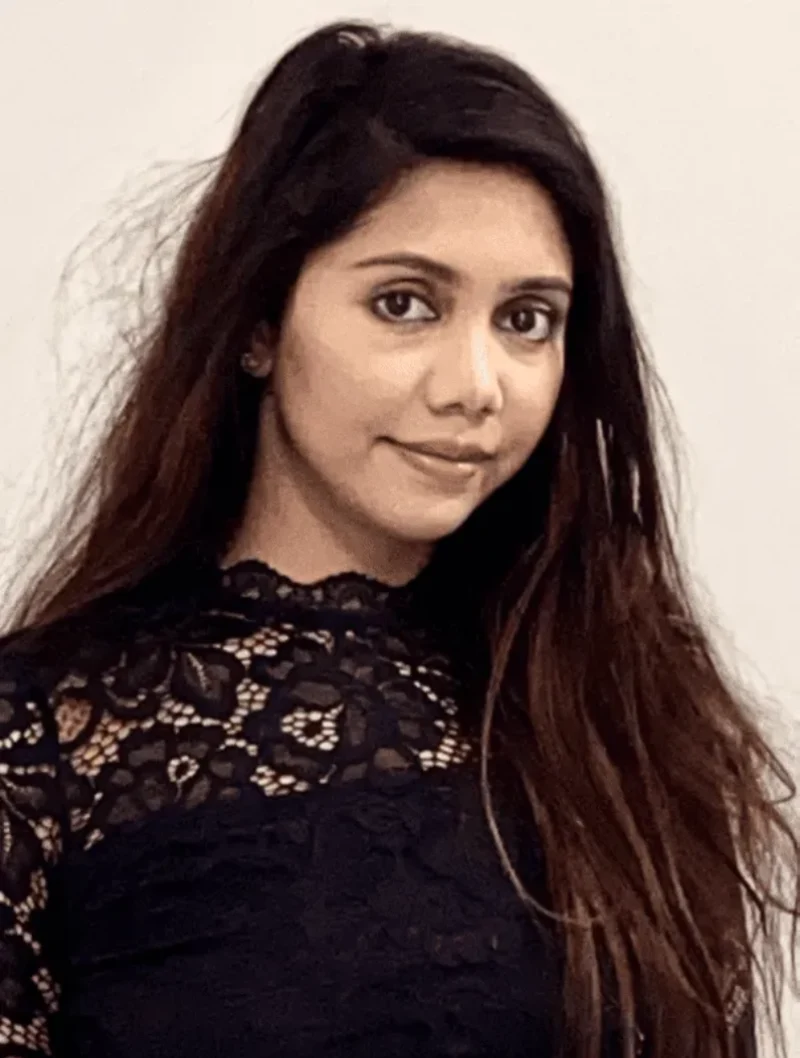A portrait of Dr. Madhu Deka with a doctorate in Optometry at Salus University